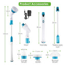 2PCS Rechargeable Spin Scrubber Electric Turbo Scrub Cleaning Brush Cordless Kit-4