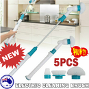 5PCS Rechargeable Spin Scrubber Electric Turbo Scrub Cleaning Brush Cordless Kit-1
