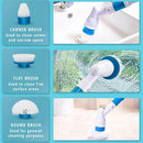 5PCS Rechargeable Spin Scrubber Electric Turbo Scrub Cleaning Brush Cordless Kit-10