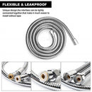 5 FT Handheld Shower Head Hose 1.5m Bathroom Stainless Steel Shower Water Tube-3