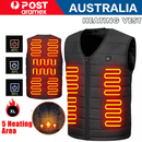 XL Electric Vest Heated Jacket USB Thermal Warm Heat Pad Winter Body Warmer Unisex-1