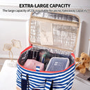Blue Insulated Picnic Bag Thermal Cooler Portable Lunch Food Tote Carry Storage Bag-3