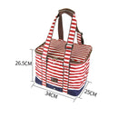 Red Insulated Picnic Bag Thermal Cooler Portable Lunch Food Tote Carry Storage Bag-3