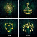 Warm White Fireworks 120 LED Fairy String Lights Starburst Solar Xmas Garden Night Lamp Hot NEW-6