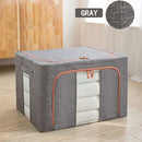 Foldable Storage Box Crushed Steel Frame Clothes Quilt Toys Organizer 60L  Random color-1