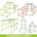 175pcs Kids Construction Fort Building Kit Castles 3D Play House Tent Toy Gift-7