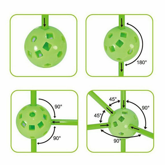 175pcs Kids Construction Fort Building Kit Castles 3D Play House Tent Toy Gift