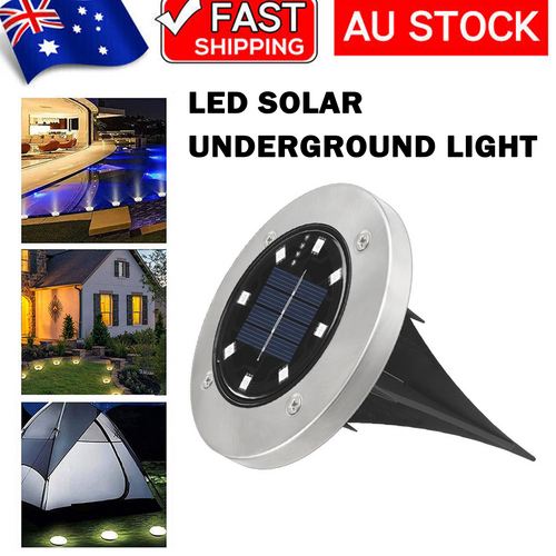 4pcs LED Solar Underground Light Waterproof Color Changing Garden Buried Lamp