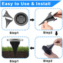 4pcs LED Solar Underground Light Waterproof Color Changing Garden Buried Lamp-6