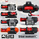 X-BULL Electric Winch 12V 6000LBS Synthetic Rope Wireless remote ATV UTV Boat Trailer 4WD-1