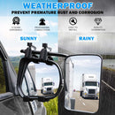 2x Towing Mirrors Pair Clip on Multi Fit Clamp On Towing Caravan 4X4 Trailer 4WD-5