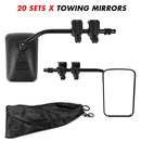 Towing Mirrors Clip on Multi Fit Clamp On Towing Caravan 4X4 Trailer 4WD 20 Pairs-1