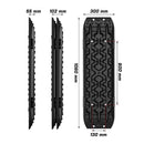 X-BULL Recovery tracks / Sand tracks / Mud tracks / Off Road 4WD 4x4 Car 2pcs Gen 3.0 - Black-2