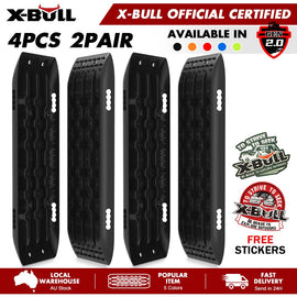 X-BULL Recovery Tracks Sand Track Mud Snow 2 pairs Gen 2.0 Accessory 4WD 4X4 - Black