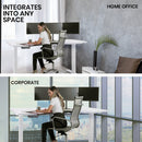 FORTIA 145W x 60D x 85D Dual-Motor 80kg Load Adjustable Sit-Stand Up L-Hand Sided Corner Desk - White/White Frame-9