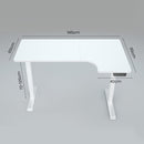 FORTIA 145W x 60D x 85D Dual-Motor 80kg Load Adjustable Sit-Stand Up R-Hand Sided Corner Desk - White/White Frame-2