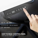 FORTIA 173W x 173W x 75D 3-Motor 120kg Load Adjustable Electric Sit to Stand Up Corner Desk - White/Silver Frame-9