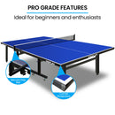 Proflex Table Tennis Table, with 4 Player Ping Pong Paddle and Pingpong Ball Pack-4