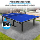 Proflex Premium Outdoor Table Tennis Table, with 4 Player Ping Pong Paddle and Pingpong Ball Pack-4