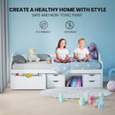 Kingston Slumber Wooden Single Sofa Bed Frame with Storage Drawers - White-6