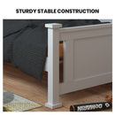 KINGSTON SLUMBER King Single Wooden Timber Bed Frame, White-5