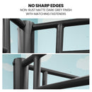 Kingston Slumber 2in1 Single Metal Bunk Bed Frame, with Modular Design, Dark Matte Grey-4