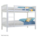 Kingston Slumber Wooden Kids Bunk Bed Frame, with Modular Design that can convert to 2 Single, White-1