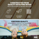 Kingston Slumber Wooden Kids Bunk Bed Frame, with Modular Design that can convert to 2 Single, White-4