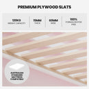 KINGSTON SLUMBER Wooden Kids Single Loft Bed Frame with Pull Out Desk, Storage Drawers - White-6