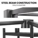 Gaming Loft Bed with Desk and Storage Cabinet, Steel Metal Frame, Space Saving Design, for Single Mattress, Matte Dark Grey-3