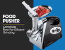 EUROCHEF Electric Meat Grinder, Stainless Steel Mincer Sausage Filler Kibbe Maker, Black-4