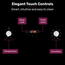 EuroChef 80L Oven Fan Forced Wall Built in Electric Stainless Steel-9