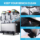 POLYCOOL 36L Slushie Machine Granita Commercial Slush Slurpee Maker Slushy Juice-11