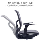 FORTIA Ergonomic Office Desk Chair, Coolmesh Fabric, Adjustable Recline, Dark Grey Mesh/Black Frame-4