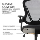 FORTIA Ergonomic Office Desk Chair, Coolmesh Fabric, Adjustable Recline, Black Mesh/Black Frame-3
