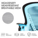 FORTIA Ergonomic Office Desk Chair, Coolmesh Fabric, Adjustable Recline, Black Mesh/Black Frame-4