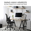 FORTIA Ergonomic Office Desk Chair, Coolmesh Fabric, Adjustable Recline, Black Mesh/Black Frame-6