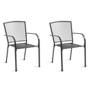 FORTIA 2pc Outdoor Dining Chair Set, for Outside with E-coating-1