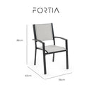 Fortia 4pc Outdoor Dining Chair Set, Furniture for Outside-2