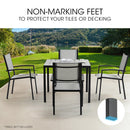 Fortia 4pc Outdoor Dining Chair Set, Furniture for Outside-6