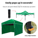 RED TRACK 3.6x2.2m Ultra Compact Folding Gazebo, Walls, Carry bag, Portable Outdoor Popup Marquee for Camping Beach, Green-6