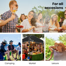 RED TRACK 3x3m Ultra Compact Folding Gazebo, Walls, Carry bag, Portable Outdoor Popup Marquee for Camping Beach, Black-8