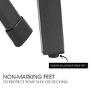 FORTIA 7pc Outdoor Dining Furniture Setting, Table and Chairs Set for outside with E-coating-4