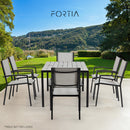 FORTIA 6pc Outdoor Dining Chair Set, for Outside-7