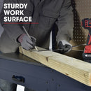 BAUMR-AG Steel Garage Workbench with LED Lights Pegboard Tool Storage Work Bench Workshop Table-6