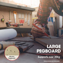 BAUMR-AG Steel Garage Workbench with LED Lights Pegboard Tool Storage Work Bench Workshop Table-8