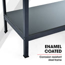 BAUMR-AG Steel Garage Workbench with LED Lights Pegboard Tool Storage Work Bench Workshop Table-10