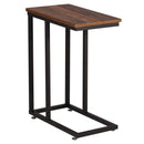 EKKIO C-Shaped End Table with Anti Slip Base (Walnut)-1