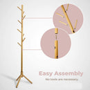 EKKIO 8 Hook Wood Coat Rack Stand (Wooden)-4