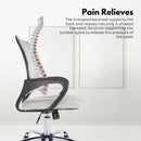 EKKIO Ergonomic Office Chair with Breathable Mesh Design and Lumbar Back Support (Grey)-5